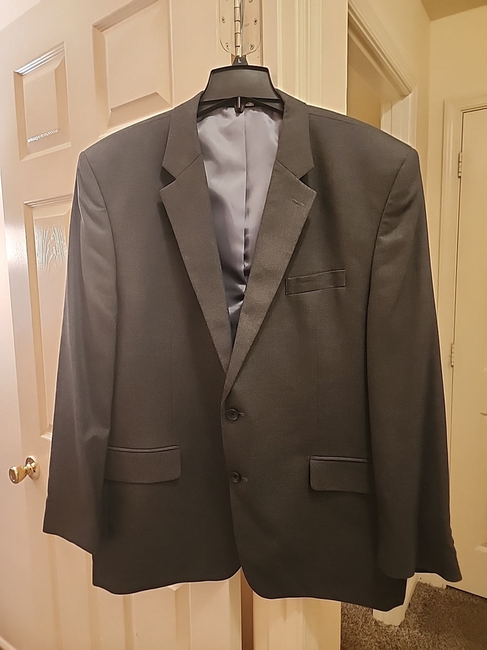 J.M. Haggar Men's Gray Classic Fit Two-Button Blazer with Satin Lining 48 Reg.